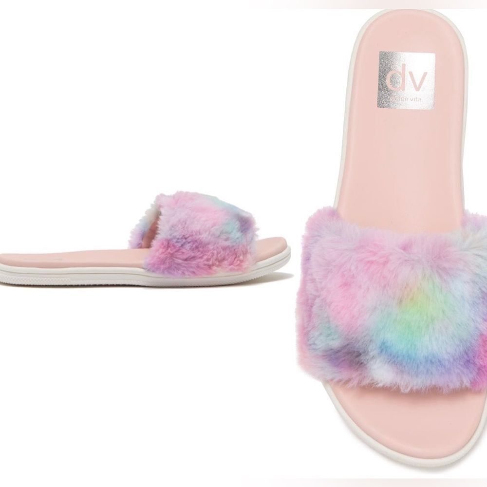 DV by Dolce Vita DV DOLCE VITA Faux Fur Slide Sandal - Picture 2 of 5